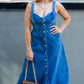 GRAYA MIDI DENIM DRESS