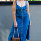 GRAYA MIDI DENIM DRESS