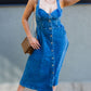 GRAYA MIDI DENIM DRESS