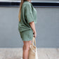 TALIN TWO PIECE SHORT SET (OLIVE GREEN) | BEST SELLER