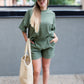 TALIN TWO PIECE SHORT SET (OLIVE GREEN) | BEST SELLER