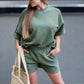 TALIN TWO PIECE SHORT SET (OLIVE GREEN) | BEST SELLER