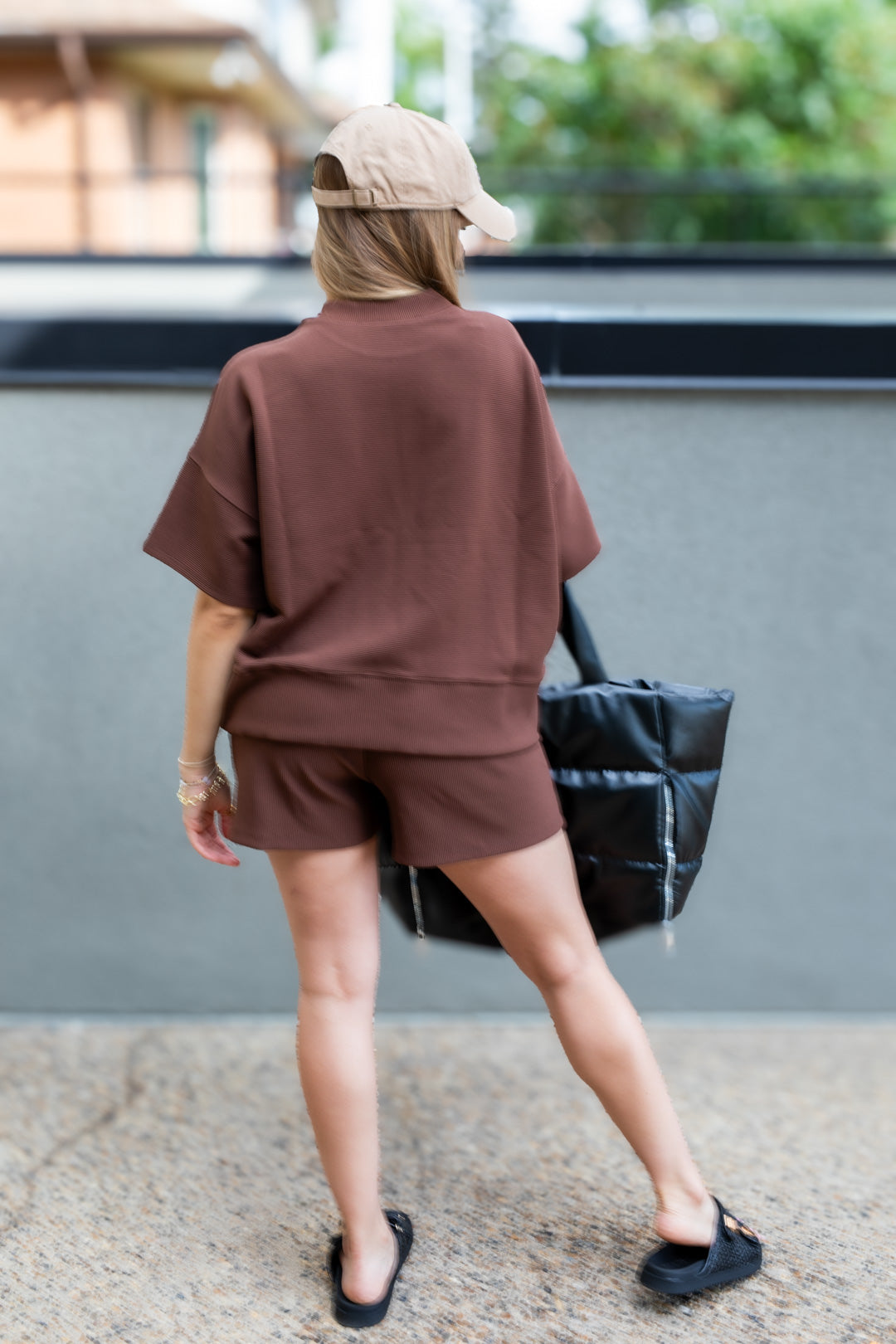 TALIN TWO PIECE SHORT SET (BROWN) | BEST SELLER