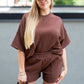 TALIN TWO PIECE SHORT SET (BROWN) | BEST SELLER