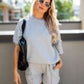 RILLA GREY QUILTED SHORT SET