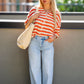 MAE CROCHET STRIPE TOP (ORANGE)