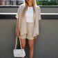SIENA STRIPED SHORT SET (BEIGE)