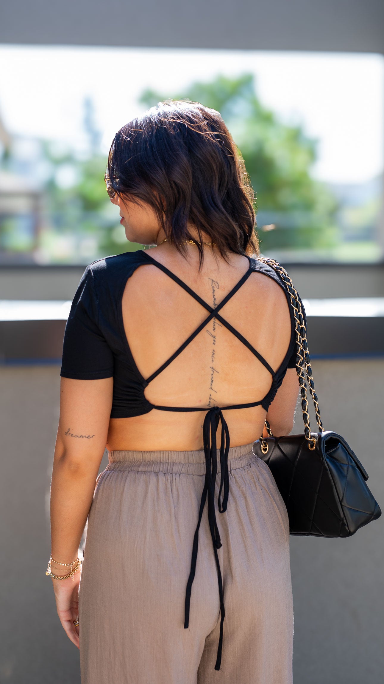 HANNA MAY CROP TOP (BLACK)