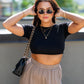 HANNA MAY CROP TOP (BLACK)