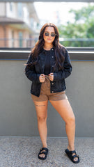 VINCENT CLASSIC FIT JEAN JACKET (BLACK)