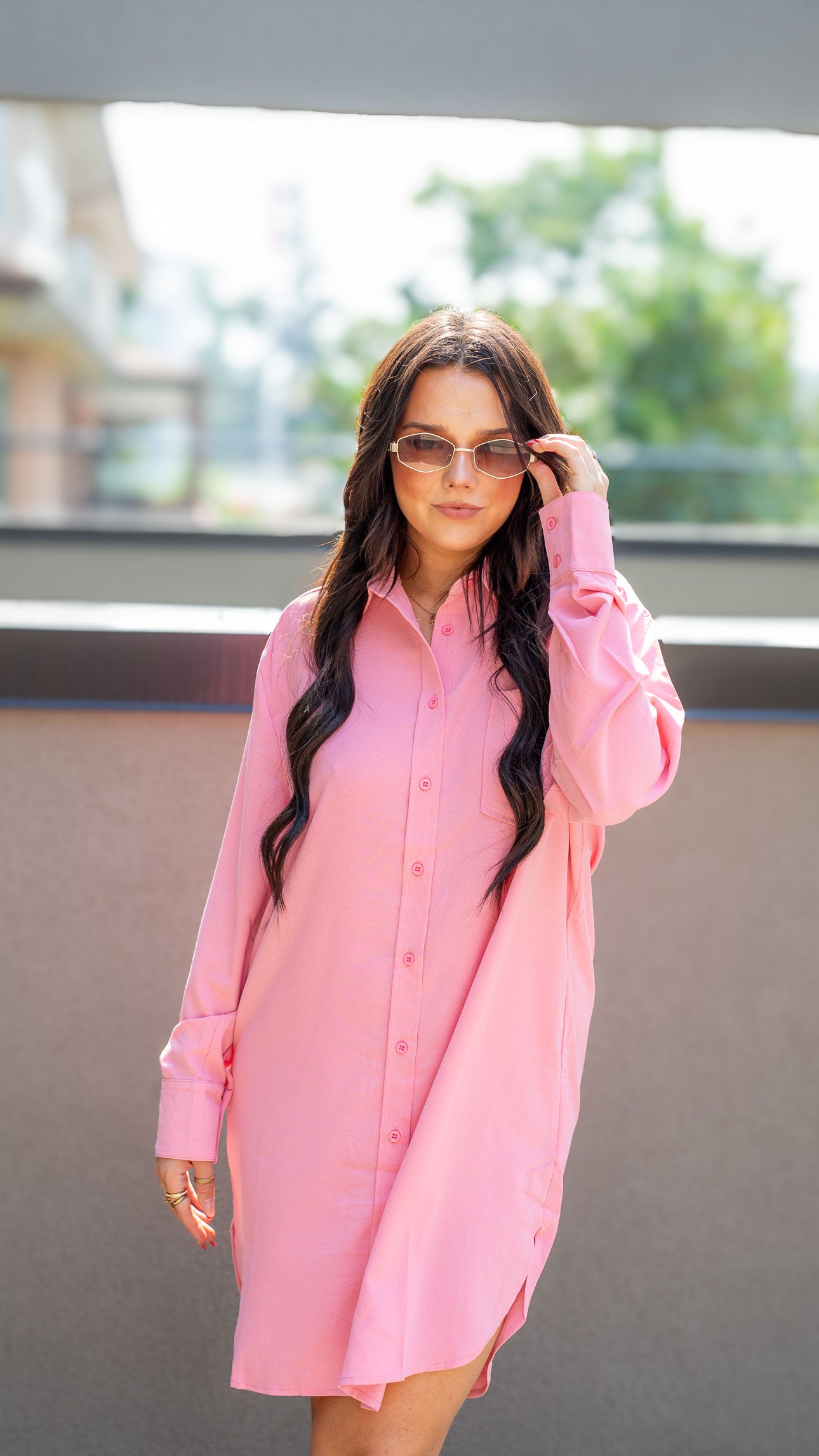 FIONA BUTTON UP SHIRT DRESS