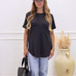 zenana knit charcoal t-shirt