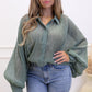 NEW DENVER BUTTON UP BLOUSE (SAGE)
