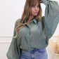 NEW DENVER BUTTON UP BLOUSE (SAGE)