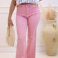 GWEN WASHED DENIM WIDE LEG JEAN | PINK