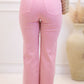 GWEN WASHED DENIM WIDE LEG JEAN | PINK