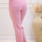 GWEN WASHED DENIM WIDE LEG JEAN | PINK