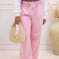 NEW JENINE JOGGER WIDE LEG PANT | PINK