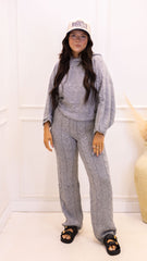 NEW DIOR CABLE KNIT LOUNGE SET (GREY)