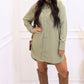 FIONA BUTTON UP SHIRT DRESS (SAGE GREEN)