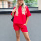 TALIN TWO PIECE SHORT SET (RED) | BEST SELLER