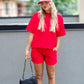 TALIN TWO PIECE SHORT SET (RED) | BEST SELLER