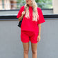 TALIN TWO PIECE SHORT SET (RED) | BEST SELLER