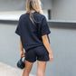 TALIN TWO PIECE SHORT SET (BLACK)