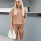 TALIN TWO PIECE SHORT SET (MOCHA)