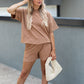 TALIN TWO PIECE SHORT SET (MOCHA)