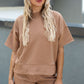 TALIN TWO PIECE SHORT SET (MOCHA)