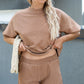 TALIN TWO PIECE SHORT SET (MOCHA)