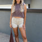 WILLOW DISTRESSED JEAN SHORTS (ASH MOCHA)