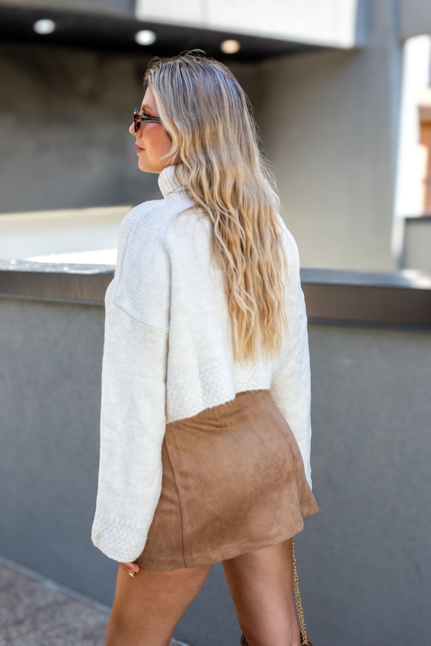 STINA FAUX SUEDE SKIRT