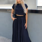 ZOEY MAXI SKIRT SET (BLACK)