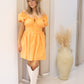 NEW POPPY MINI BABYDOLL CORSET DRESS (APRICOT)