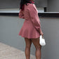 GENIVEVE FIT & FLARE SWEATER MINI DRESS | RUST | (BEST SELLER)