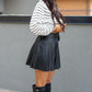 MANDY LEATHER A-LINE SKIRT | ONLY