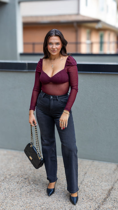 BAILEY LONG SLEEVE MESH BODYSUIT