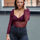 BAILEY LONG SLEEVE MESH BODYSUIT