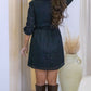 FIORA TEXTURED LACE DRESS (BLACK)