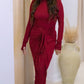 ASHLEY MAXI WRAP DRESS (BURGUNDY)