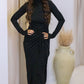 ASHLEY MAXI WRAP DRESS (BLACK)