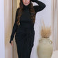 ASHLEY MAXI WRAP DRESS (BLACK)