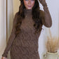 SRIELLA LACE MAXI DRESS (BROWN)