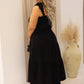 NEW KIMBERLY RUFFLED MIDI DRESS | + CURVY (BLACK)