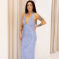 NEW PAYTON PLUNGE SEQUIN MAXI DRESS (BLUE)