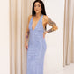 NEW PAYTON PLUNGE SEQUIN MAXI DRESS (BLUE)