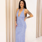 NEW PAYTON PLUNGE SEQUIN MAXI DRESS (BLUE)