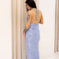 NEW PAYTON PLUNGE SEQUIN MAXI DRESS (BLUE)